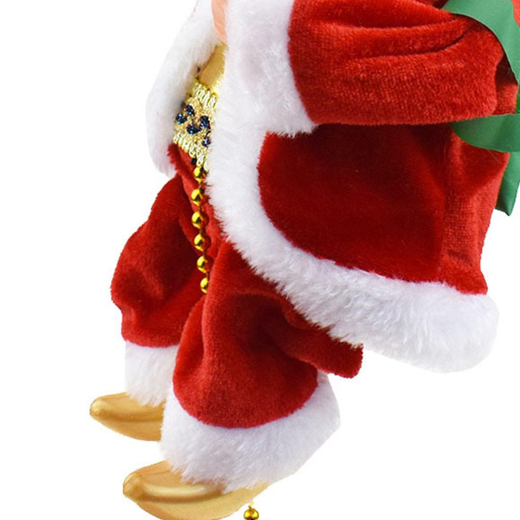 Climbing Santa Christmas Toy with Music Auto Up Down Movement Christmas Tree Decoration Hanging Ornament 1M Bead Chain