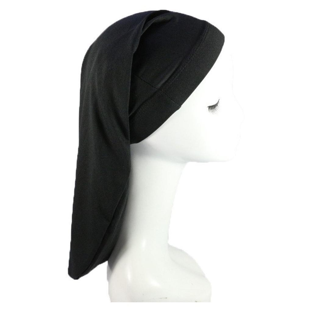 Long Tail Hair Wrap Cap for Men Soft Polyester Head Wrap Quick Drying Towel Turban Hat for Dreadlocks Various Hairstyles