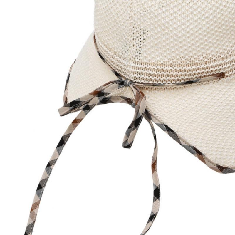 Daks Brown Line Color Mixed Cotton Bonnet Hat Dbhe4e149w1