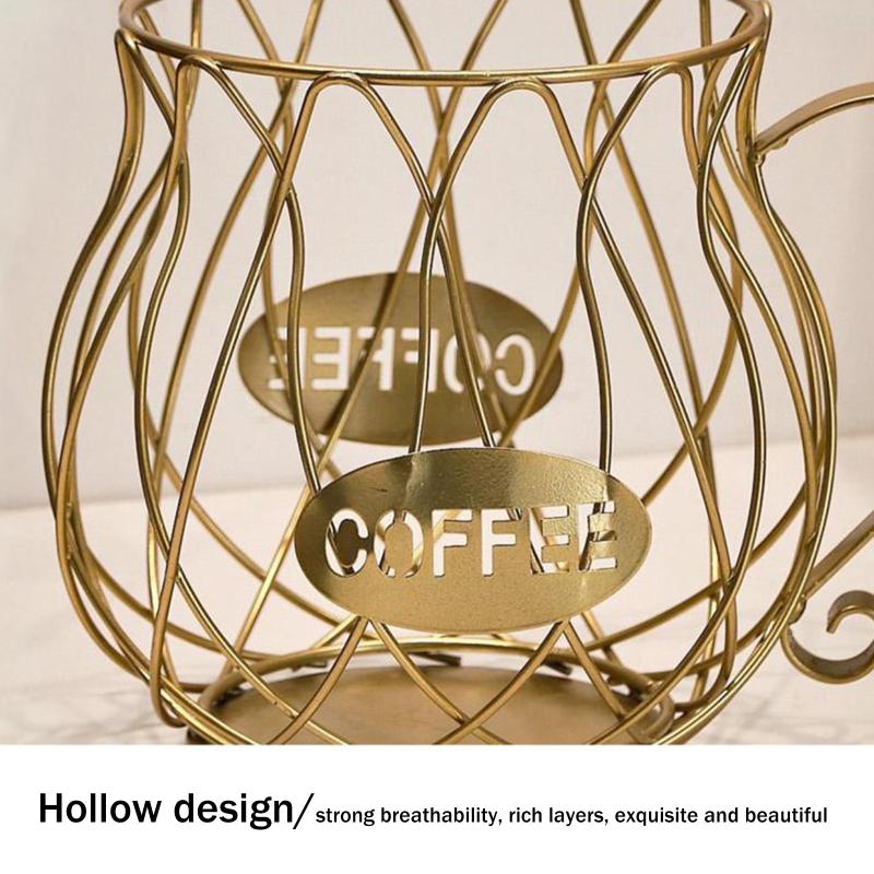 .1pc Large Capacity Coffee Pod Storage Basket - Keep Your Coffee Cups And Creamer Capsules Neatly Organized And Accessible