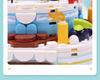 Gudi 50002 Geburtstagstorte Spieluhr Spielzeug Bausteine - Ineinandergreifender Aufbau Geschenk für Kinder