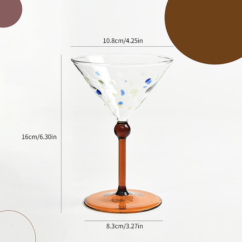 1 ks Barevný blokování Hravý Skleněný Pohár na Vysokém Podpatku Šálek na Kávu Stolní Nádobí Čajový Dýchánek Pohár Dárek Sklenice na Víno Elegantní 150ml