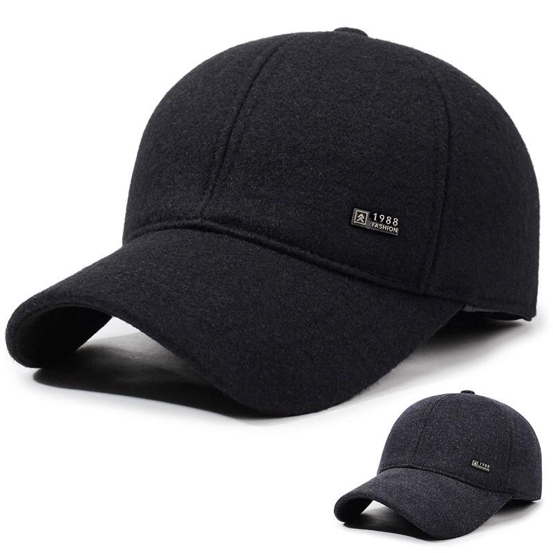 Thick Ear Protection Hat Men's Warm Baseball Cap Autumn Winter Middle-Aged Outdoor Cap