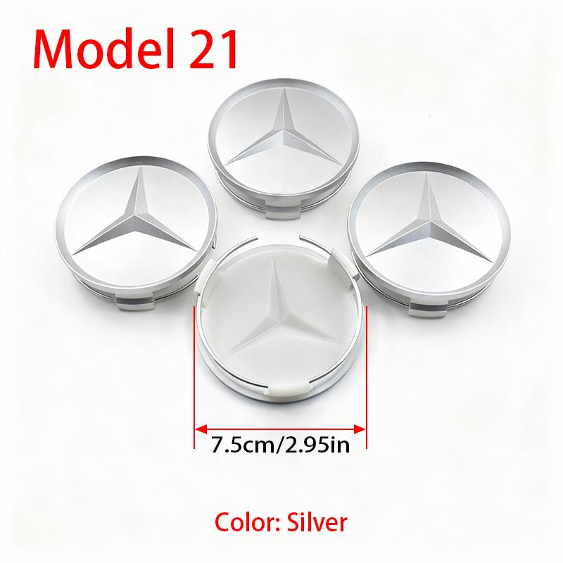 4Pcs 60mm 75mm Car Wheel Center Logo Badge Hub Cap For Mercedes Benz W211 W205 W213 W203 C218 A207 CLA CLS E Class Accessories