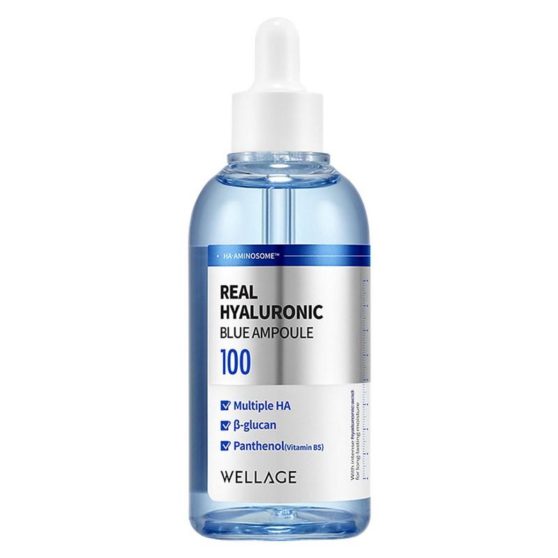 Wellage Real Hyaluronic Blue Ampoule, 100ml, 1 pcs