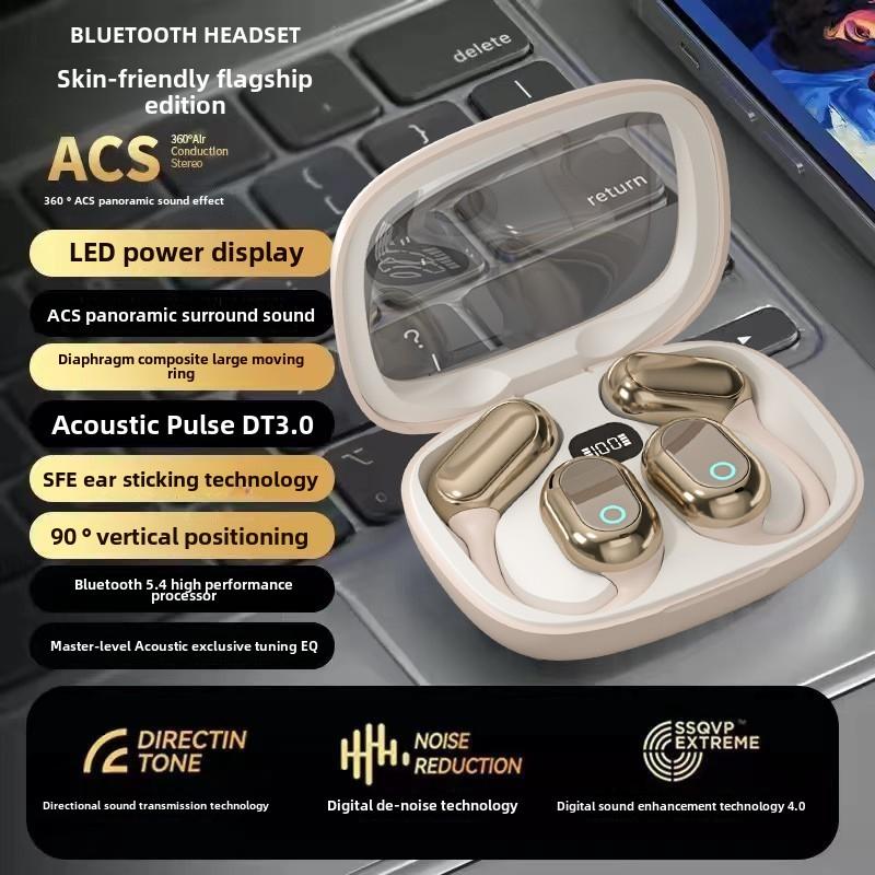 

Беспроводные Bluetooth-наушники открытого типа, спортивные наушники TH25/M25 с микрофоном, конструкция с заушной клипсой для надежной посадки, быстрое сопряжение NFC, водонепроницаемость IPX3 TH25/M25