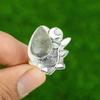 Variscite Gemstone Sterling Silver Promise Cescent Moon Wedding Unique Wife Ring