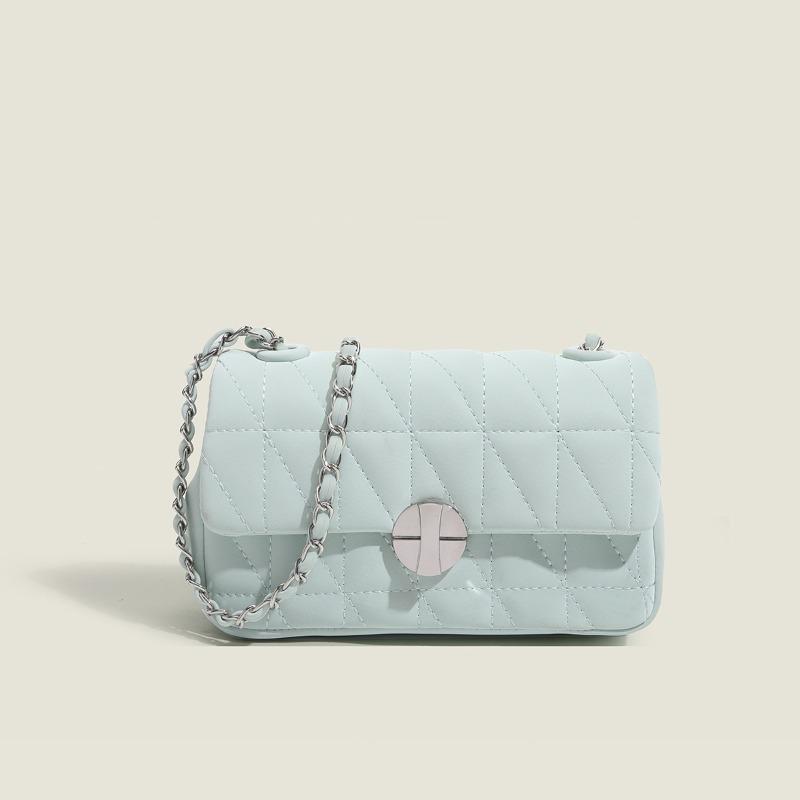 

Women s bag, new Xiaoxiangfeng chain, small square bag, fashionable versatile messenger bag, women s shoulder bag chain. зелений