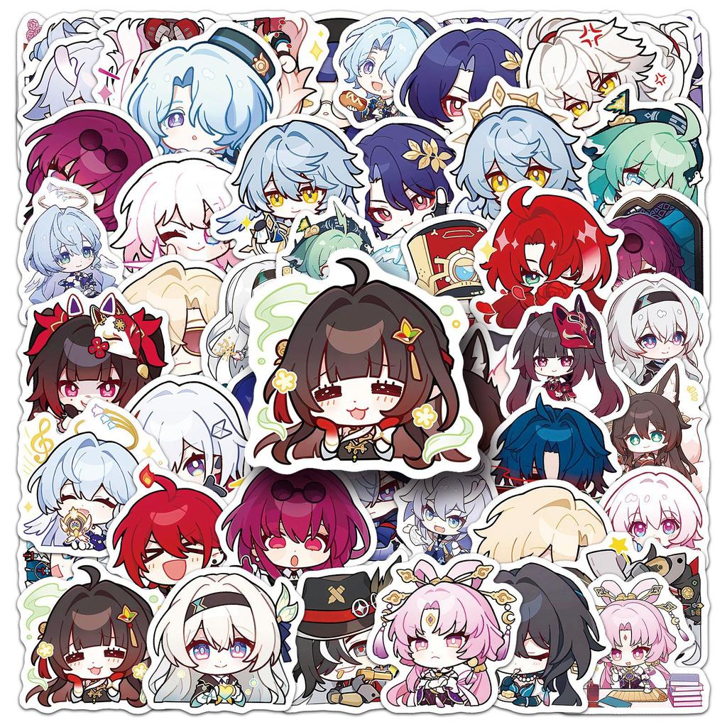 50 Q Version Collapsed Star Dome Railway Graffiti Stickers Cartoon Cute Game Decoration Laptop DIY Stickers