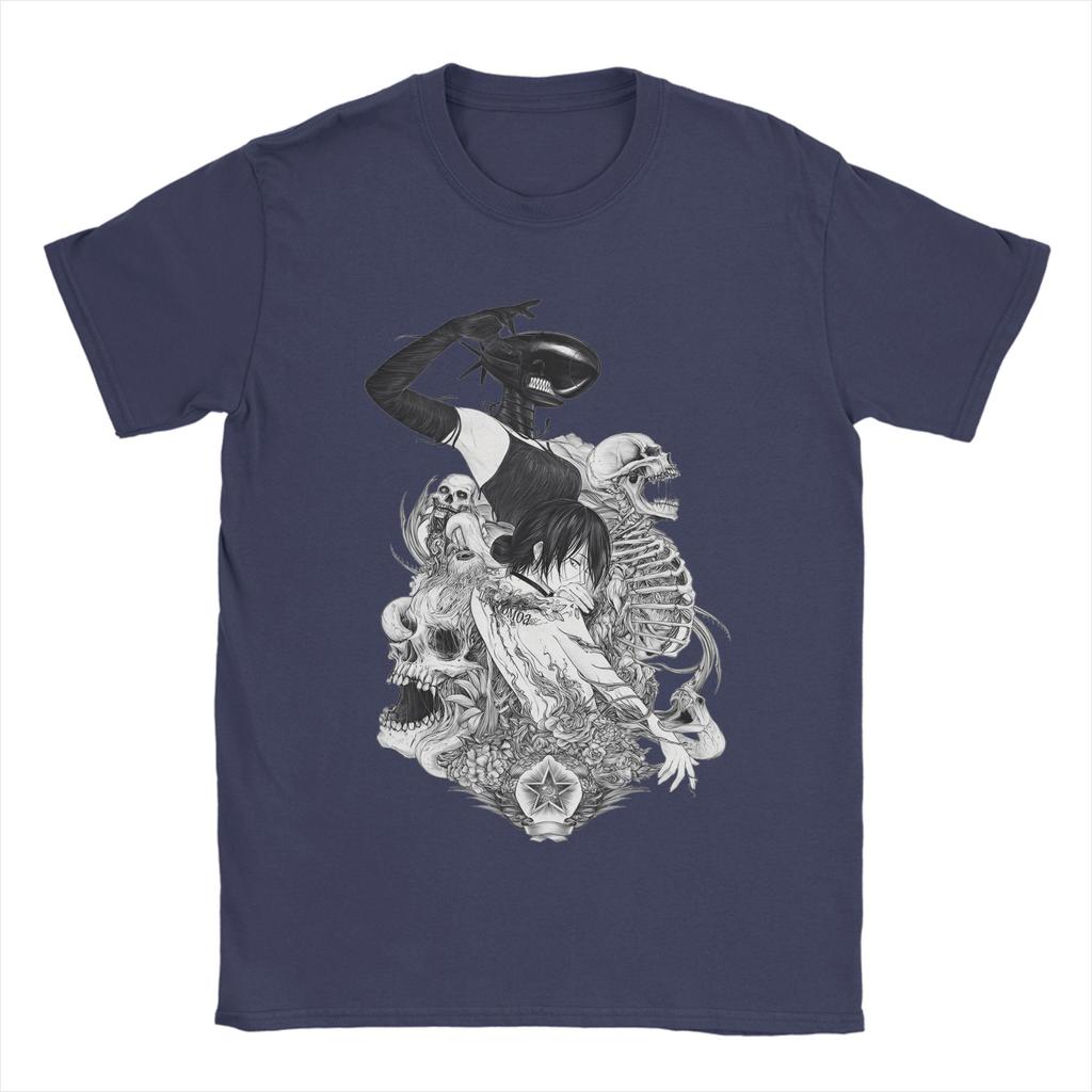 Chainsaw Man Reze Bombs Devil Tshirt Men Cotton Tops Funny Anime Round Neck Short Sleeve