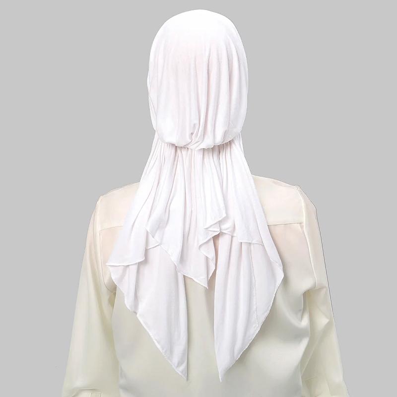 1 szt. Hidżab Szalik na głowę Damski Wrap Muzułmański Jednolity kolor Zakrycie Wypadanie włosów Rak Chemioterapia Czapka Turban