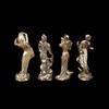 1/4 szt. Vintage Klasyczne Figurki Ręcznie Robione Lite Mosiądz Cztery Starożytne Chińskie Piękności Statua Dekoracja Biurka Kolekcja Prezent