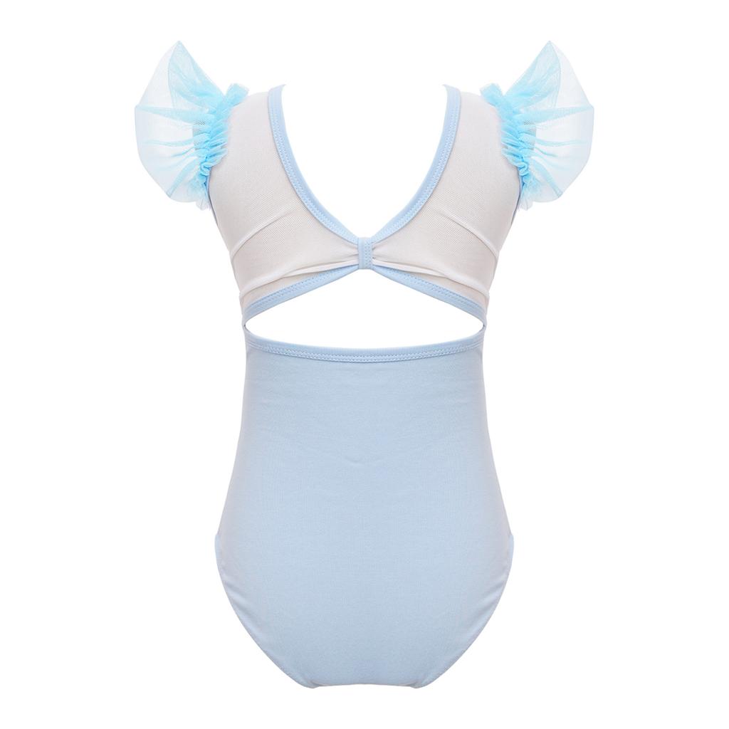 Ballet Leotards for Girls Kids Flying Sleeves Dance Bodysuit Ballerina Gymnastics Leotard