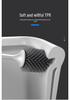 Wall-Mounted Toilet Brush with Long Handle & Soft Bristles for Bathroom Cleaning