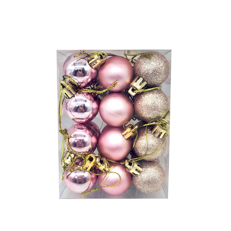 24PCS 3cm Christmas Ornaments Plastic Glossy Matte, Chrome Ball Decor for Xmas Tree Holiday