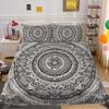 Mandala Printed Bedspreads Twin Size Microfiber Bedding Cover Cool Boy Fashion Duvet Cover Set Bedroom Decor