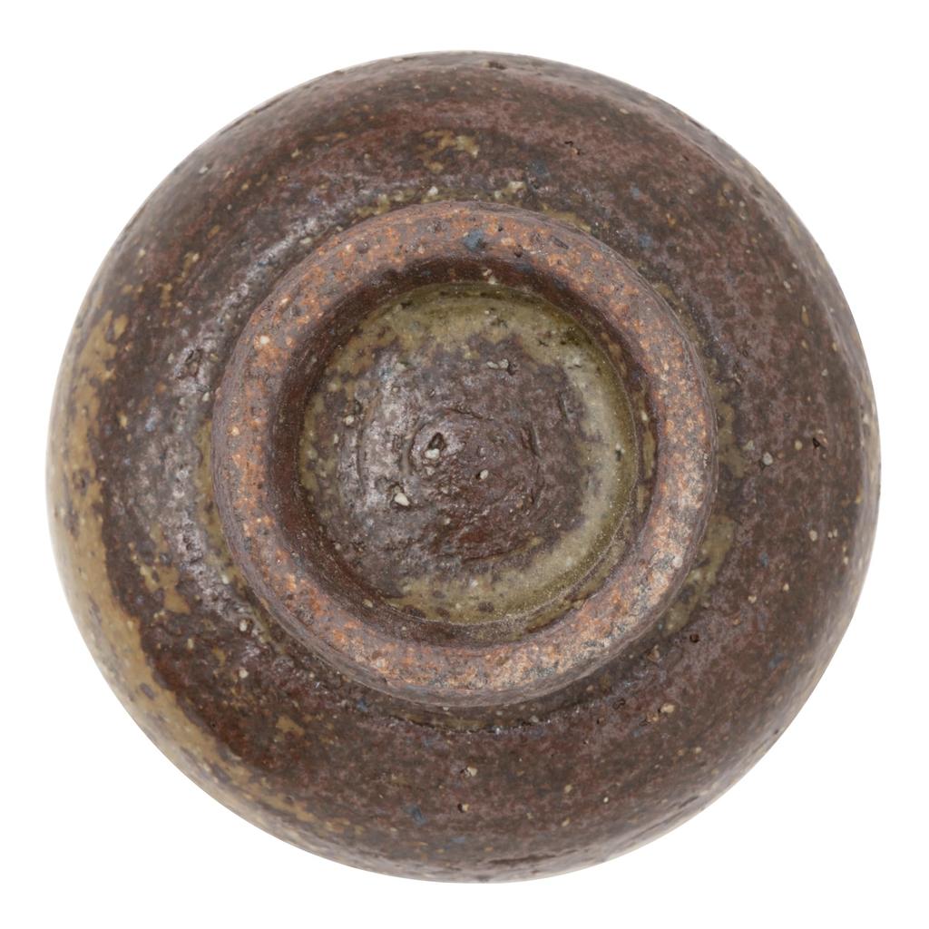 Marui Pottery Shigaraki Ware Hechimon Sake Cup 5cm Diameter Gourd Design Brown (Ochoko) Approx. MR-3-4329