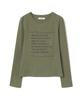 MILLO WOMEN Layered Lettering T-Shirt [Khaki]
