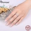BAMOER Moissanite Ring Full Eternity Band for Women 925 Silver Diamond Wedding Engagement Ring
