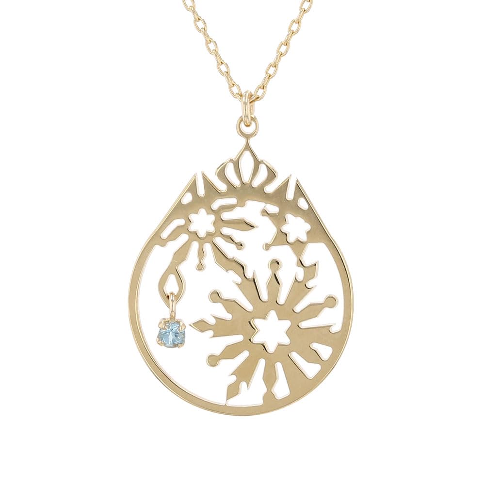 

Pendant Necklace Frozen Elsa 10K Yellow Gold Snowflake Princess fpcdsw0006 [Disney] жовтий