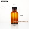 Wide-Mouth Frosted Glass Reagent Bottle, Transparent & Brown Light-Shielding Chemical Bottle