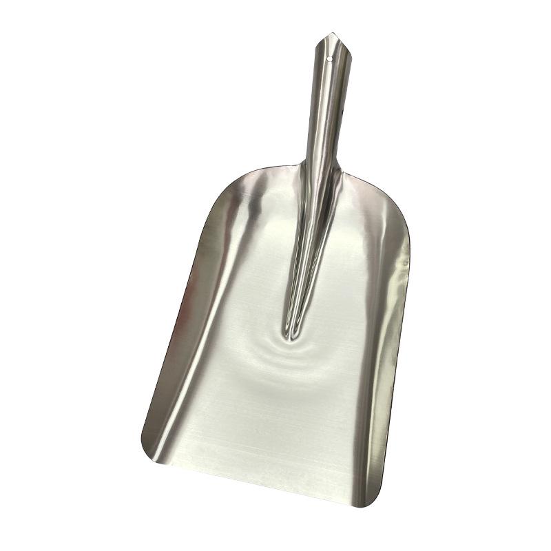 Large 304 Stainless Steel Coal Shovel with Flat Head for Farming and Outdoor Cleaning
