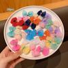 28 colorful fabric hair clips with random colors, cute and sweet, suitable for daily use as hair accessories
