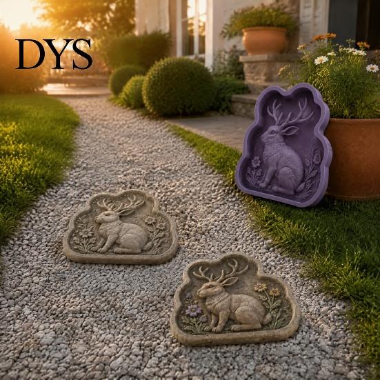 Cement Crafting Tools for Garden Woodland Legends Stepping Stone Mold, Silicone Reusable Casting Animal Shape Molds Mold Path Backyard Decor Concrete