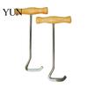 Non Slip Shoe Helper Boot Jack with Long Handle, Easy Removal Portable Shoehorn, Non-slip Grip Durable Metal Lifter Sturdy Iron Construction