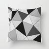 Geometric Cushion Cover Throw Pillow Case Dotted Grid Triangular Art White Black