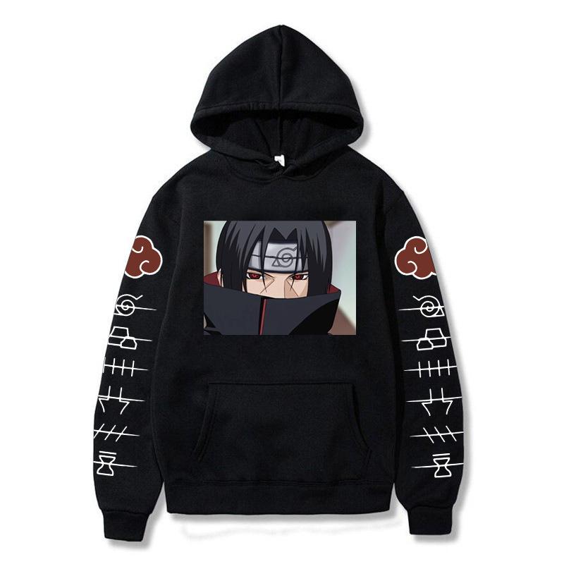 

Аниме флисовая толстовка с капюшоном XL чёрный