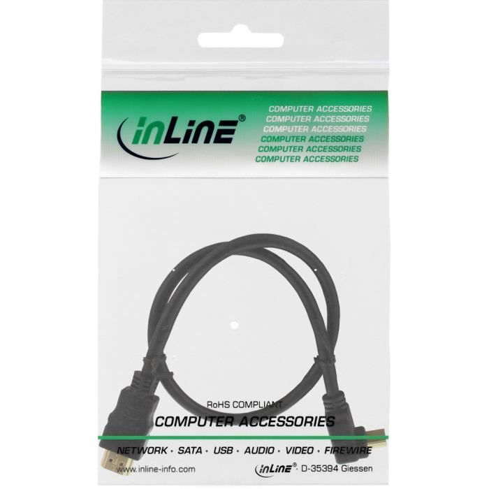 HDMI Cable - Inline - 17033v - 0.3 M - Male/male - Audio Return Channel (arc) - Black