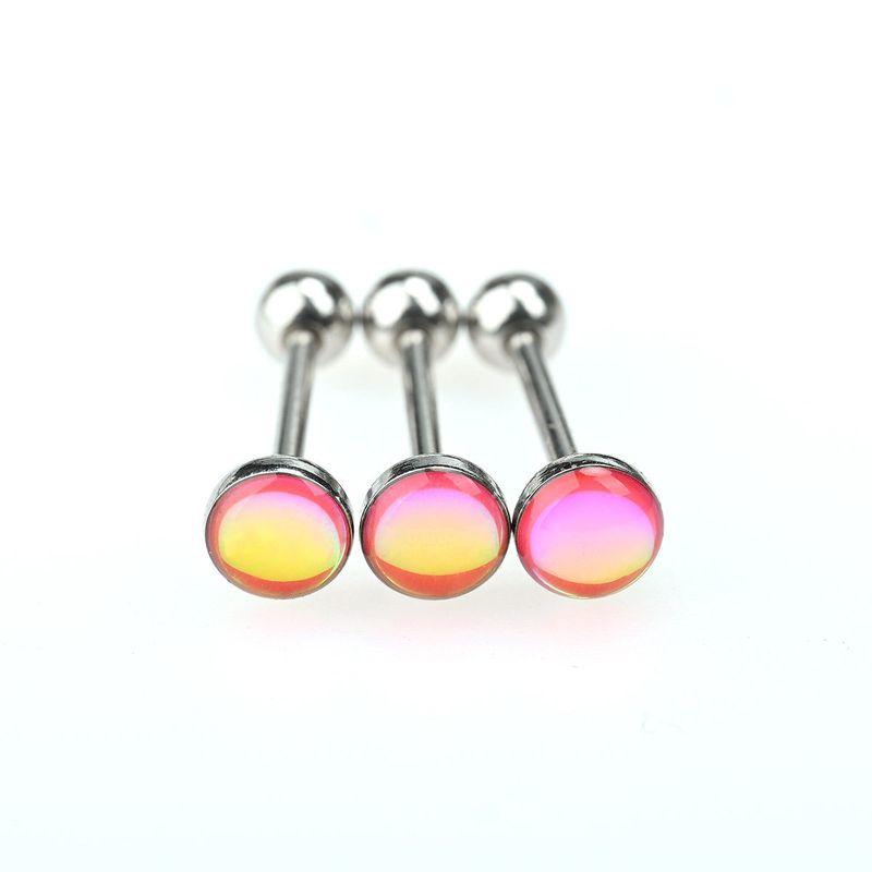 

Raccon Raccoon Flash Red Orange Tongue Pin Titanium Steel Gradient Fashion Sexy Niche Style Tongue Pin Piercing Jewelry Free with Order -10-12-14-16-18 (5 Poles)