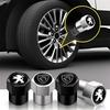 Alloy Tire Valve Cap Keychain Wheel Dust Proof Cover Car Accessory For Peugeot 208 2008 308 3008 408 508 4008 5008 206 307 RCZ
