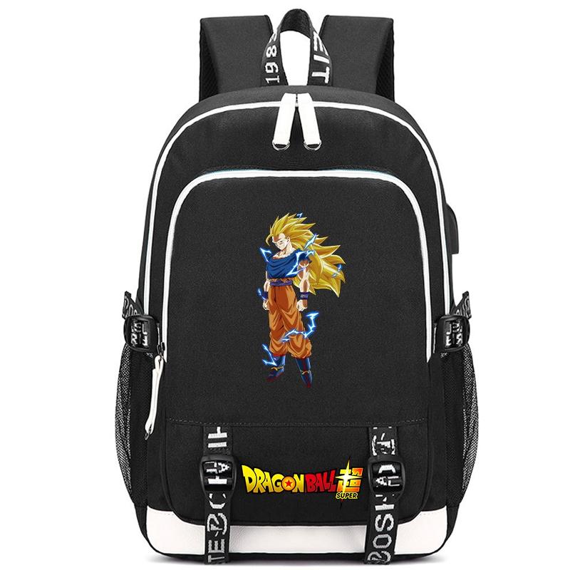 Anime Dragon Ball Canvas Backpack for Boy Girl Back To School Book Bag Anti Theft Travel Bag Student Waterproof Backpack Men Women Travel Leisure Bag