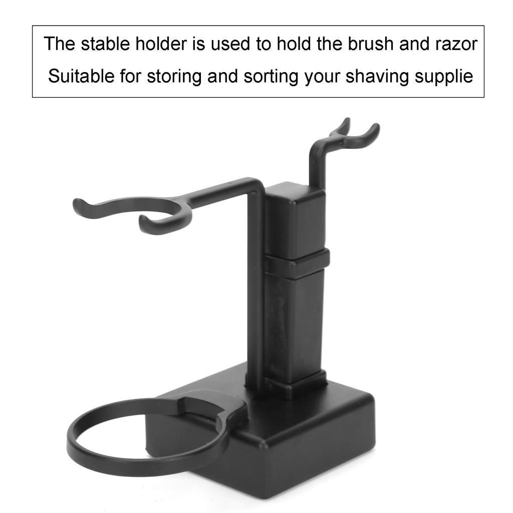 Stainless Steel Shaving Razor Brush Holder Household Soap Bowl Shaving Kit for Men Black