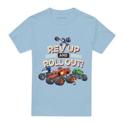 Blaze & The Monster Machines Unisex Adult Rev Up And Roll Out! T-Shirt