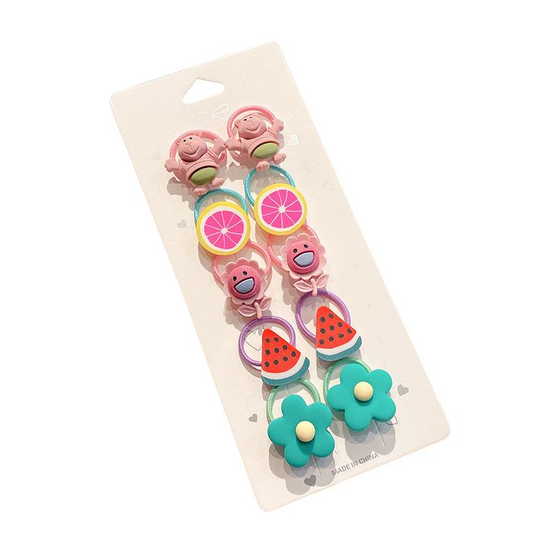 10-30PCS/Set, Cute Cartoon Animals, Hair Bands, Girls, Elastic Rubber Band, Headwear, Hair Accessories