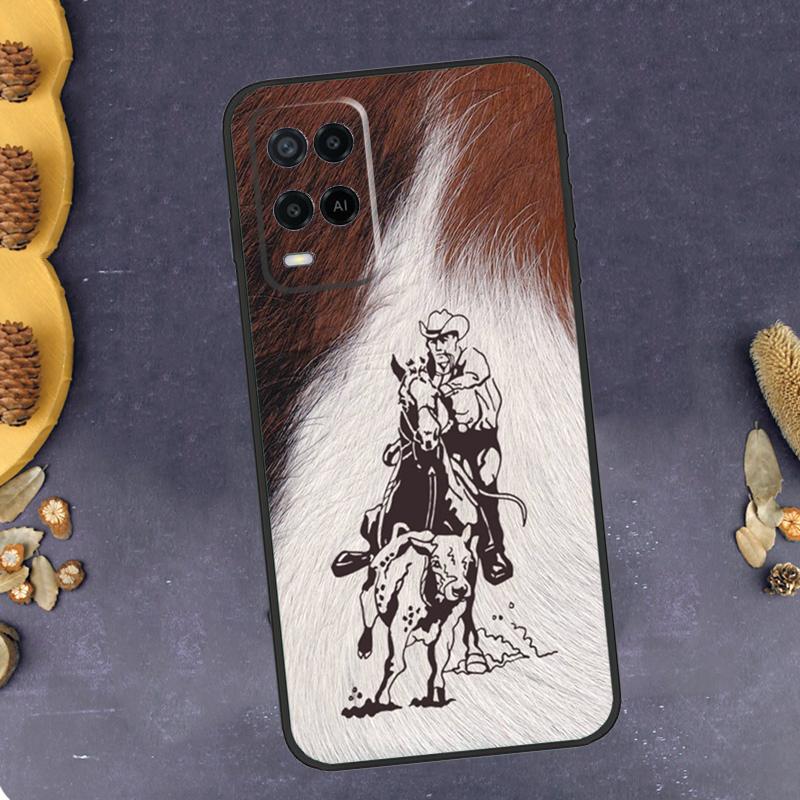 Western Cowgirl Cowboy Phone Case For Oppo A78 A38 A58 A74 A15 A80 A60 A40 A94 A54 A98 A18 A16 A76 A96 A17 A77 A57S
