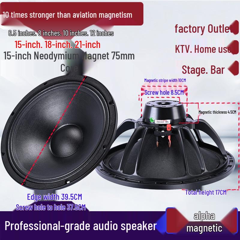 6.5-21 inch High-Power Mid-Bass Pro Stage Speaker with Neodymium Magnet