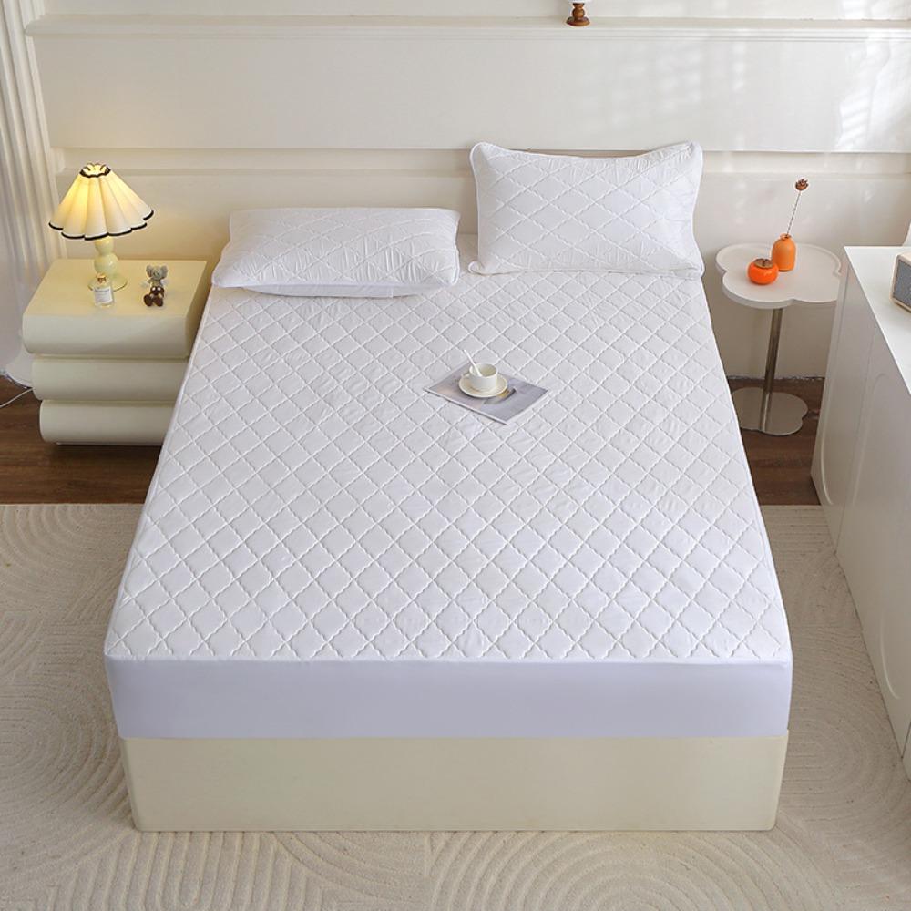 Waterproof Matress Protector Rhombus Lattice Pattern Mattress Pad Durable Mattress Cover  Hotel