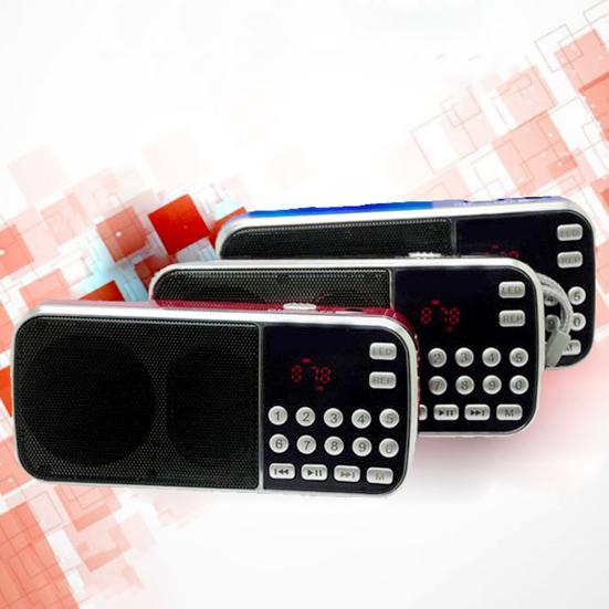 Y-501 FM Radio Digital Support TF Card USB AUX Portable LED Flashlight Audio Music Player Speaker for Mobile Phone