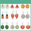 Acrylic Fruit Fresh Earrings Decorations For Women Trendy Jewelry Accessory