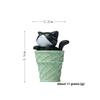 Cute Matcha Cartoon Ice Cream Cone Cat Mini Model Decoration For Decor Landscape