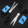 6.0 Inch Black Handle Sword Type, Tail Dragon Handle Hair Scissors, Hair Scissors, Flat Scissors, Tooth Scissors, Thin Scissors