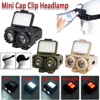 Mini-Taschenlampe, LED-Stirnlampe, IPX4, wasserdicht, Bewegungssensor, intelligente Stirnlampe, 5 Lichtmodi, 1000 mAh, für Expeditionen, Reiten, Angeln
