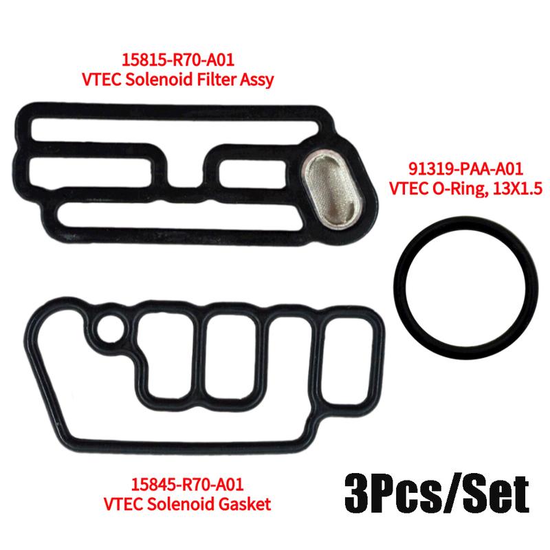 Solenoid Gasket Head Cylinder Replacement VTEC 15815-R70-A01 15845-R70-A01 91319-PAA-A01 Accessories Parts Outdoor