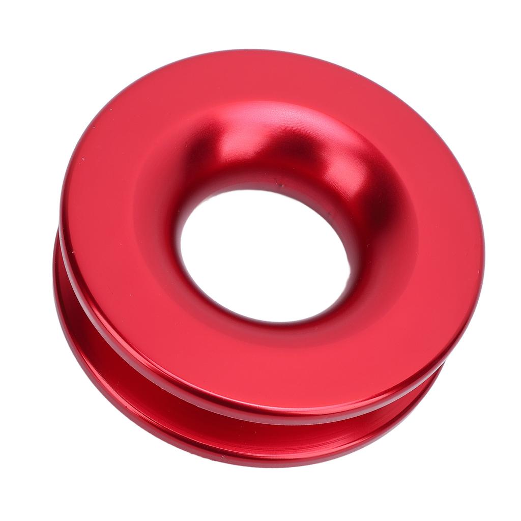 Winch Snatch Recovery Ring 4000Lbs Working Load Red Snatch Block Pulley Towing Ring for ATV UTV SUV Truck Off Road