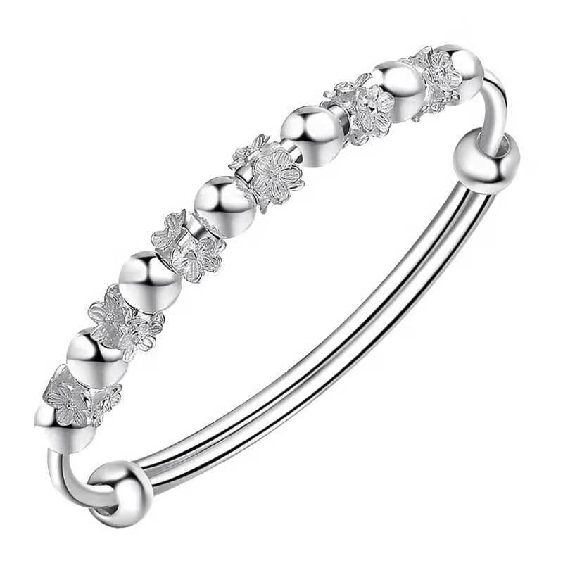 Zuyin 990 Plum Blossom Lucky Bead Fashion Bracelet Push-pull Style Gifts Girlfriend Simple, Fashionable, and Sweet