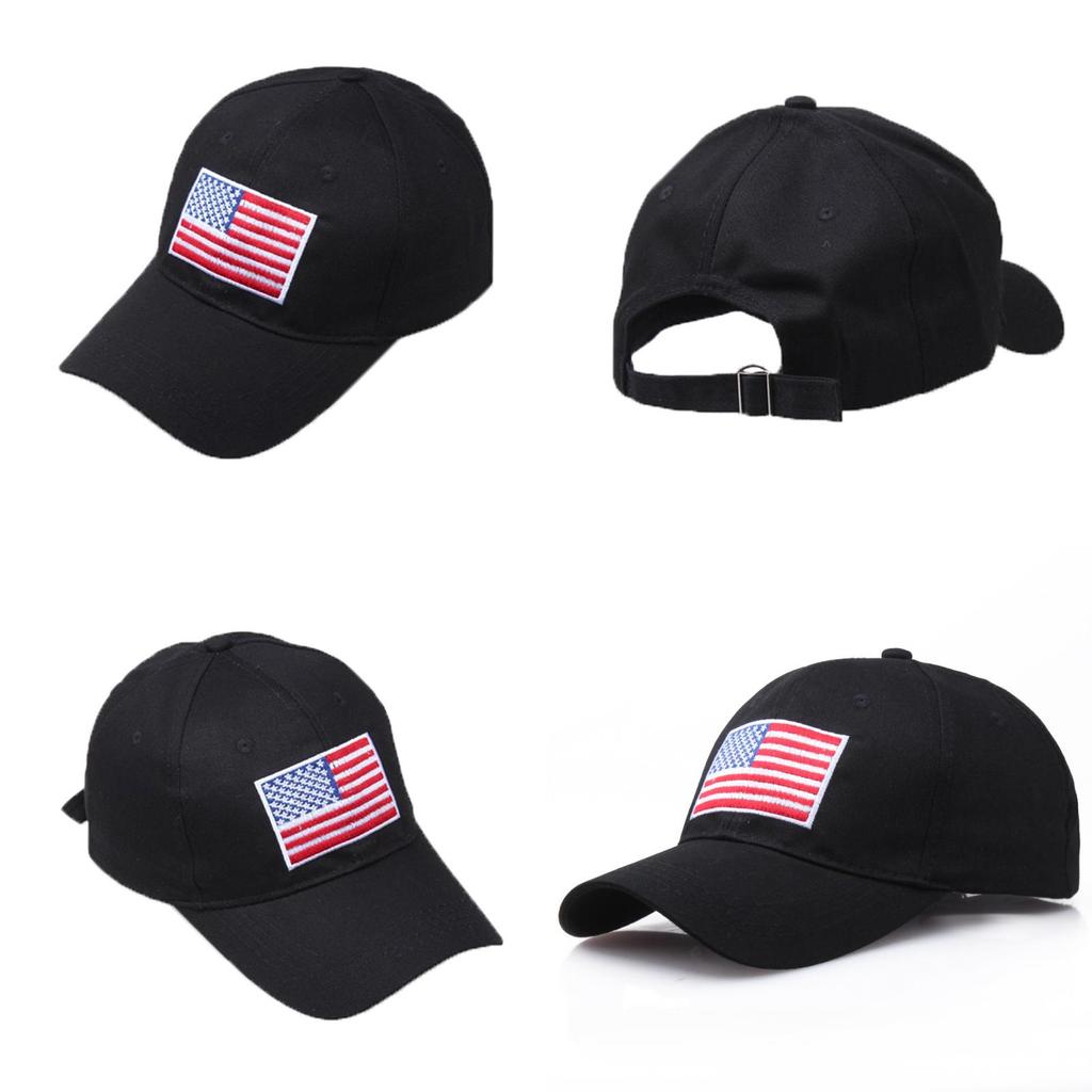 Premium Us Flag Embroidery Cap Officer Baseball Hat For Unisex Adults With Adjustability